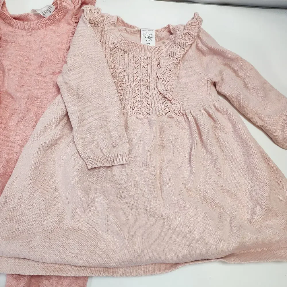 Baby Girl 6–9M Clothing Bundle Carter’s & H&M Disney Pink Layered Set